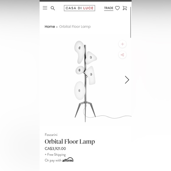 NIB Foscarini Orbital Floor Lamp in White by Ferruccio Laviani - Picture 6 of 7